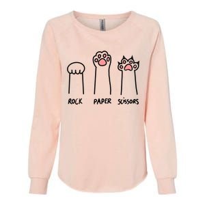 Funny Cat Rock Paper Scissors Cat Paws Cat Lover Womens California Wash Sweatshirt