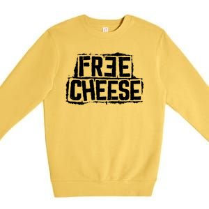 Free Cheese Retro Premium Crewneck Sweatshirt