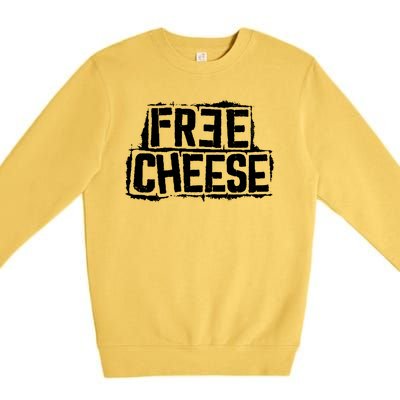 Free Cheese Retro Premium Crewneck Sweatshirt