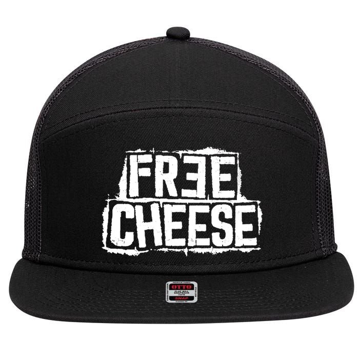Free Cheese Retro 7 Panel Mesh Trucker Snapback Hat