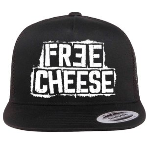 Free Cheese Retro Flat Bill Trucker Hat