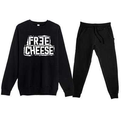 Free Cheese Retro Premium Crewneck Sweatsuit Set