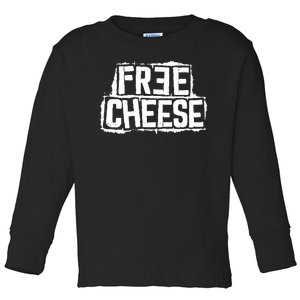 Free Cheese Retro Toddler Long Sleeve Shirt