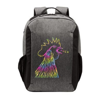 Funny Chicken Rooster Saying Fuck Tie Dye Vector Backpack