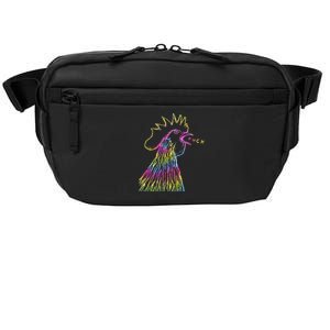 Funny Chicken Rooster Saying Fuck Tie Dye Crossbody Pack