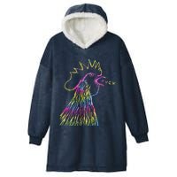 Funny Chicken Rooster Saying Fuck Tie Dye Hooded Wearable Blanket