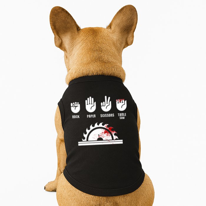 Funny Carpenter Rock Paper Scissors Table Saw Doggie Tank