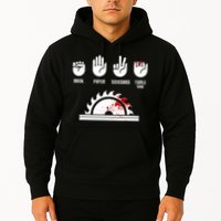 Funny Carpenter Rock Paper Scissors Table Saw Hoodie