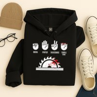 Funny Carpenter Rock Paper Scissors Table Saw Hoodie