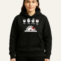 Funny Carpenter Rock Paper Scissors Table Saw Hoodie