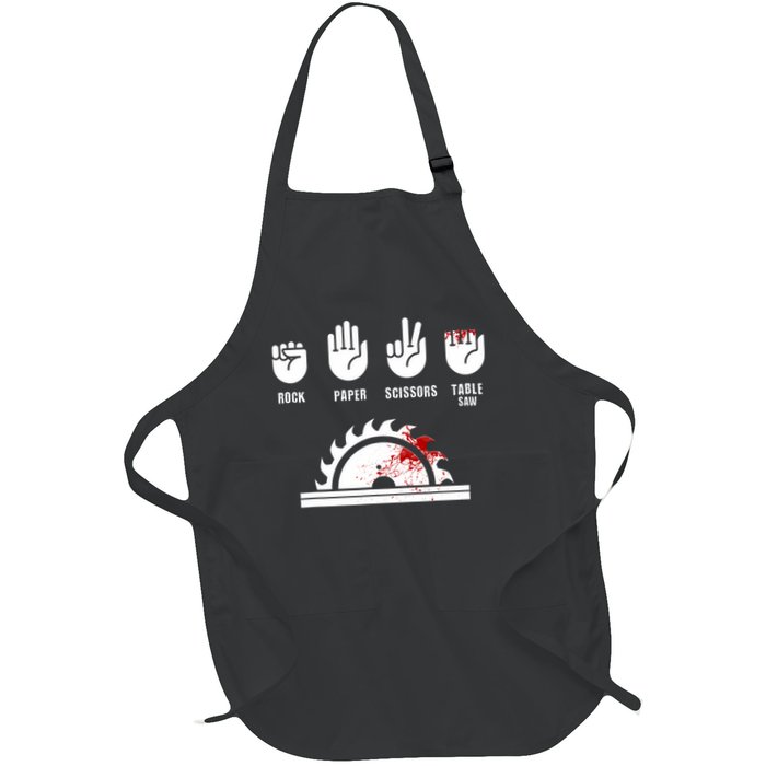 Funny Carpenter Rock Paper Scissors Table Saw Apron