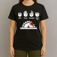 Funny Carpenter Rock Paper Scissors Table Saw T-Shirt