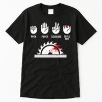 Funny Carpenter Rock Paper Scissors Table Saw Tall T-Shirt