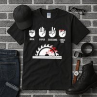 Funny Carpenter Rock Paper Scissors Table Saw Tall T-Shirt