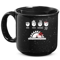 Funny Carpenter Rock Paper Scissors Table Saw 15oz Campfire Ceramic Mug
