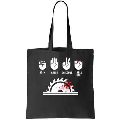Funny Carpenter Rock Paper Scissors Table Saw Bag