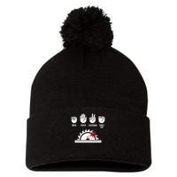 Funny Carpenter Rock Paper Scissors Table Saw Pom Pom 12in Knit Beanie