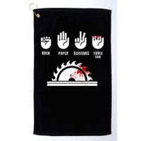 Funny Carpenter Rock Paper Scissors Table Saw Golf Towel