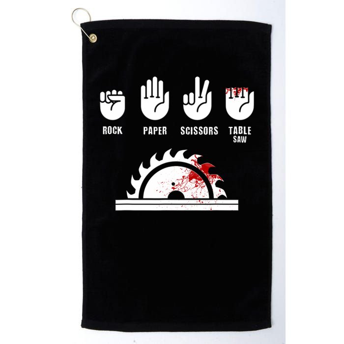 Funny Carpenter Rock Paper Scissors Table Saw Golf Towel
