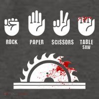 Funny Carpenter Rock Paper Scissors Table Saw Vector Backpack
