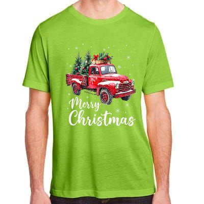 Funny Christmas Red Truck Family Matching Xmas Pajama Gift Adult ChromaSoft Performance T-Shirt