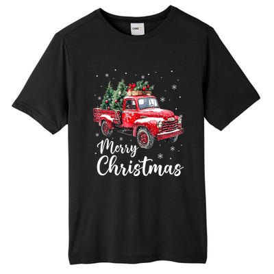 Funny Christmas Red Truck Family Matching Xmas Pajama Gift Tall Fusion ChromaSoft Performance T-Shirt