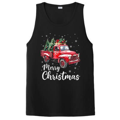 Funny Christmas Red Truck Family Matching Xmas Pajama Gift PosiCharge Competitor Tank