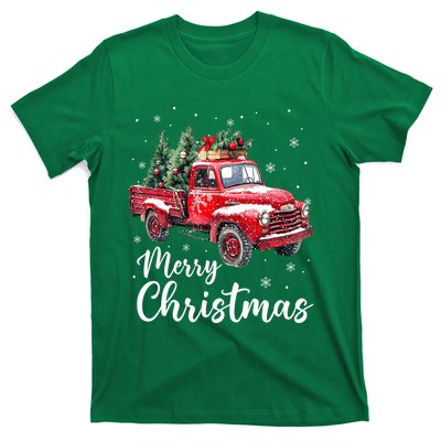 Funny Christmas Red Truck Family Matching Xmas Pajama Gift T-Shirt