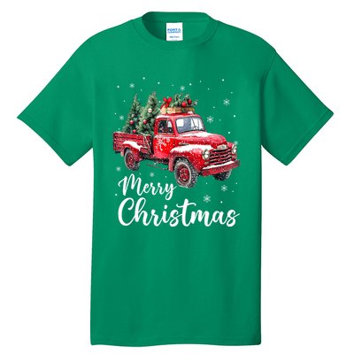 Funny Christmas Red Truck Family Matching Xmas Pajama Gift Tall T-Shirt