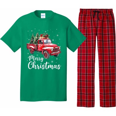 Funny Christmas Red Truck Family Matching Xmas Pajama Gift Pajama Set