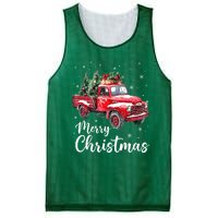 Funny Christmas Red Truck Family Matching Xmas Pajama Gift Mesh Reversible Basketball Jersey Tank