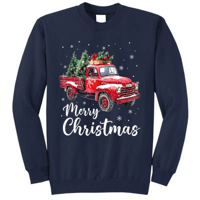 Funny Christmas Red Truck Family Matching Xmas Pajama Gift Tall Sweatshirt