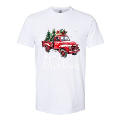 Funny Christmas Red Truck Family Matching Xmas Pajama Gift Softstyle CVC T-Shirt