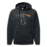 Funny Cat Rock Music Gift Performance Fleece Hoodie