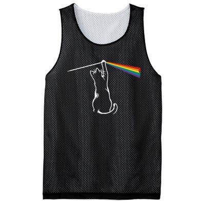 Funny Cat Rock Music Gift Mesh Reversible Basketball Jersey Tank