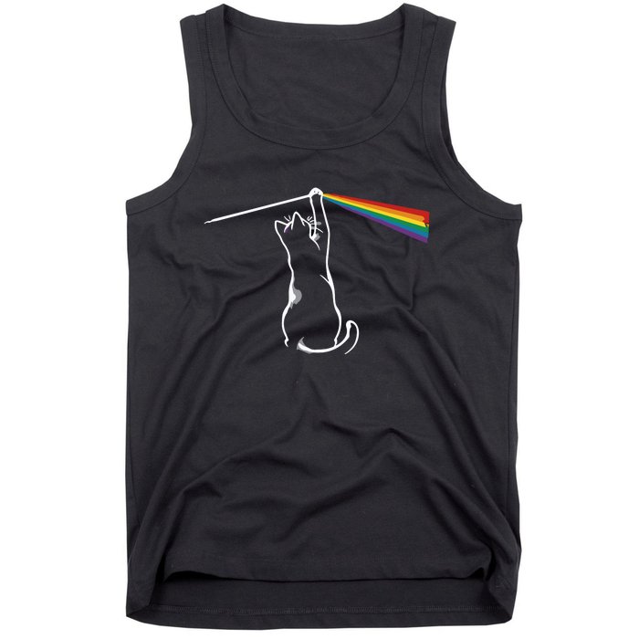 Funny Cat Rock Music Gift Tank Top