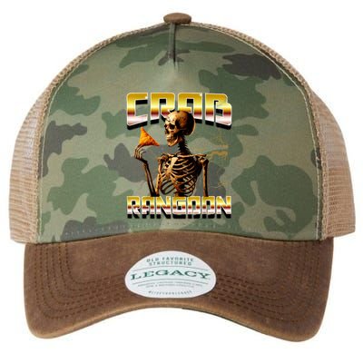 Funny Crab Rangoon Bootleg Rap Aesthetic Goons Meme Skeleton Legacy Tie Dye Trucker Hat