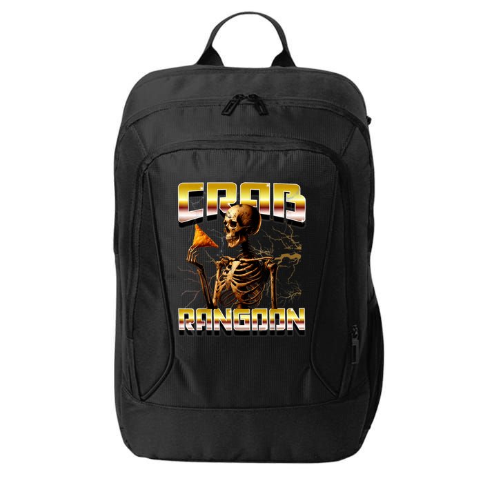 Funny Crab Rangoon Bootleg Rap Aesthetic Goons Meme Skeleton City Backpack