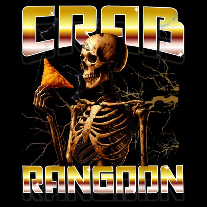 Funny Crab Rangoon Bootleg Rap Aesthetic Goons Meme Skeleton City Backpack