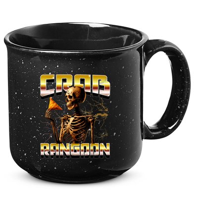 Funny Crab Rangoon Bootleg Rap Aesthetic Goons Meme Skeleton 15oz Campfire Ceramic Mug