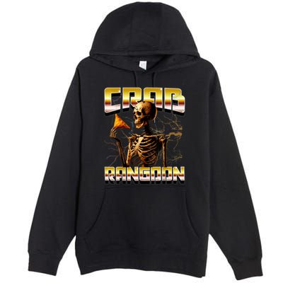 Funny Crab Rangoon Bootleg Rap Aesthetic Goons Meme Skeleton Premium Pullover Hoodie