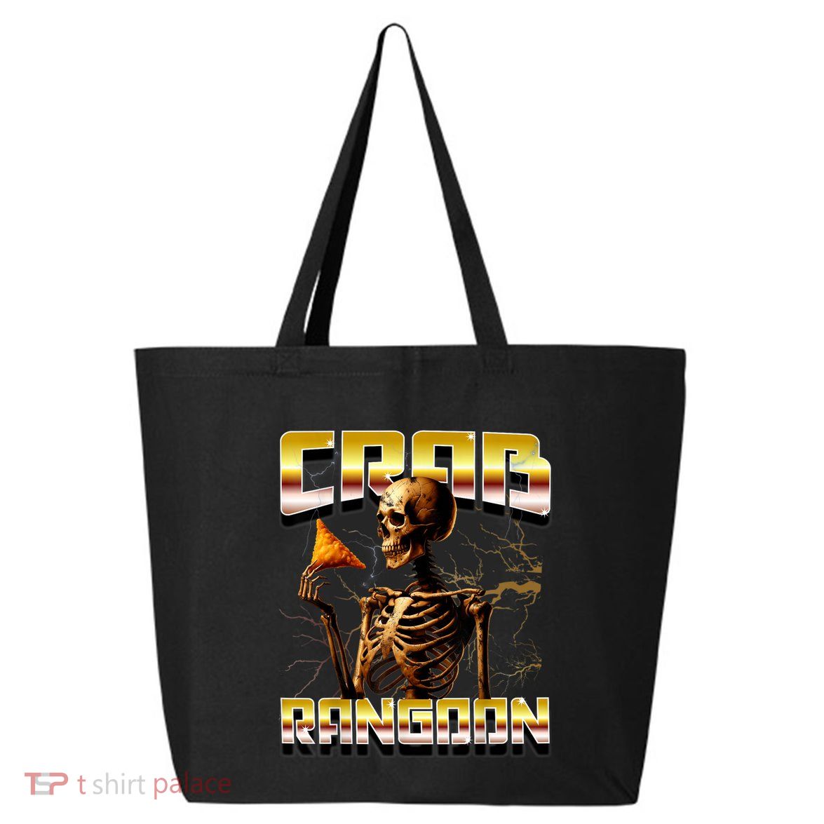 Funny Crab Rangoon Bootleg Rap Aesthetic Goons Meme Skeleton 25L Jumbo Tote