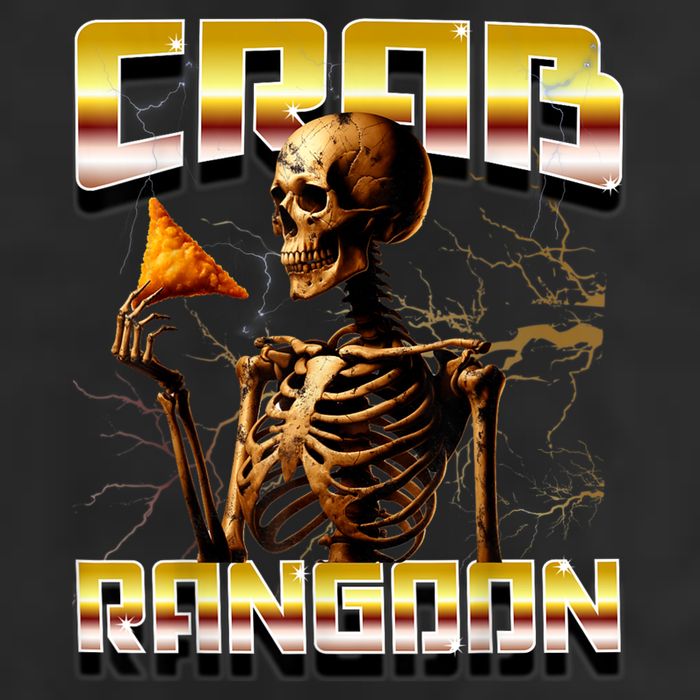 Funny Crab Rangoon Bootleg Rap Aesthetic Goons Meme Skeleton Microfiber Hand Towel