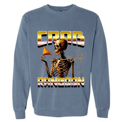 Funny Crab Rangoon Bootleg Rap Aesthetic Goons Meme Skeleton Garment-Dyed Sweatshirt