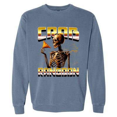 Funny Crab Rangoon Bootleg Rap Aesthetic Goons Meme Skeleton Garment-Dyed Sweatshirt