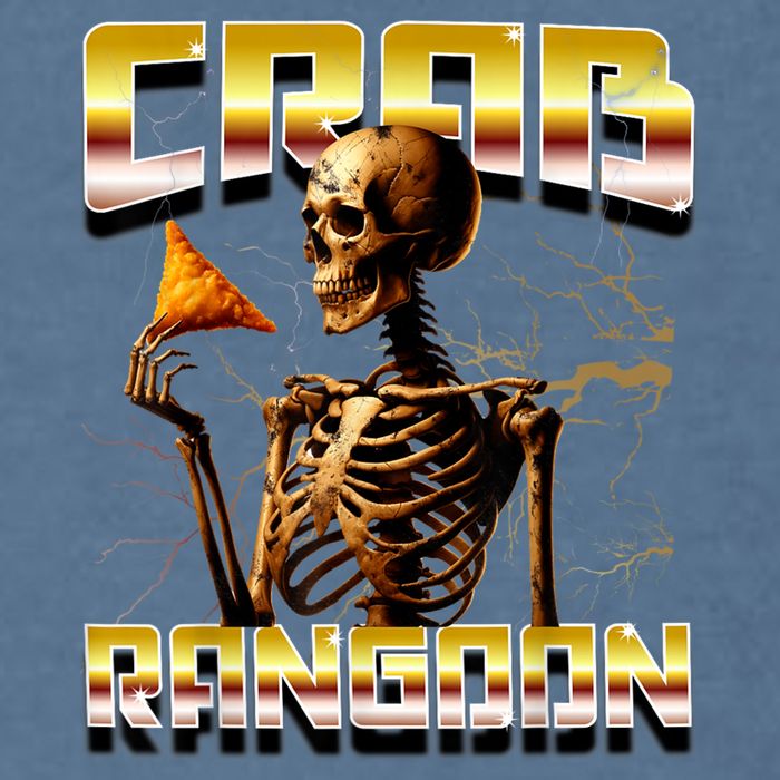 Funny Crab Rangoon Bootleg Rap Aesthetic Goons Meme Skeleton Garment-Dyed Sweatshirt