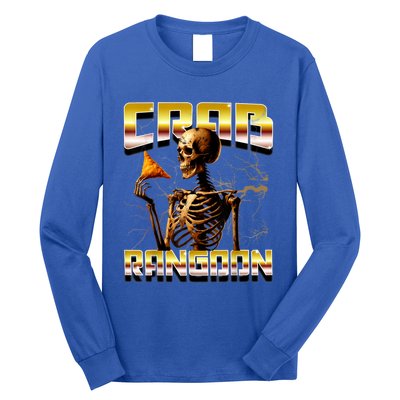 Funny Crab Rangoon Bootleg Rap Aesthetic Goons Meme Skeleton Long Sleeve Shirt