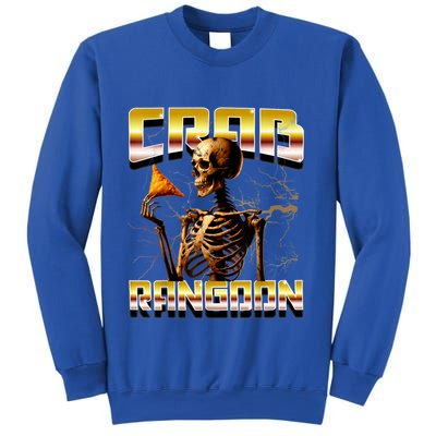 Funny Crab Rangoon Bootleg Rap Aesthetic Goons Meme Skeleton Sweatshirt