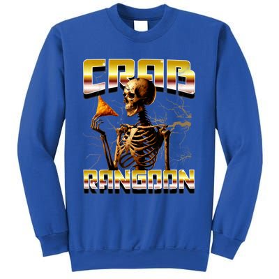 Funny Crab Rangoon Bootleg Rap Aesthetic Goons Meme Skeleton Sweatshirt