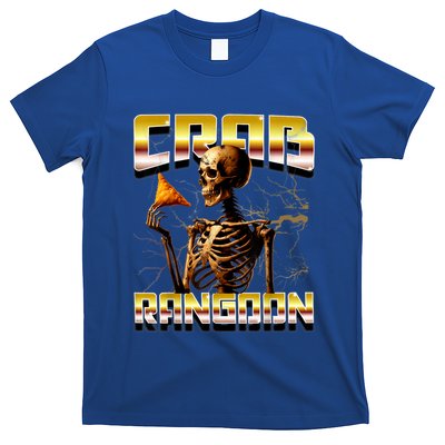 Funny Crab Rangoon Bootleg Rap Aesthetic Goons Meme Skeleton T-Shirt